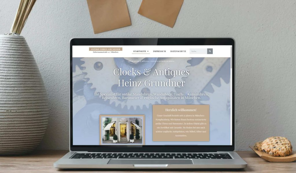 Wordpress Webdesign Projekt - Antike Uhren Grundner München